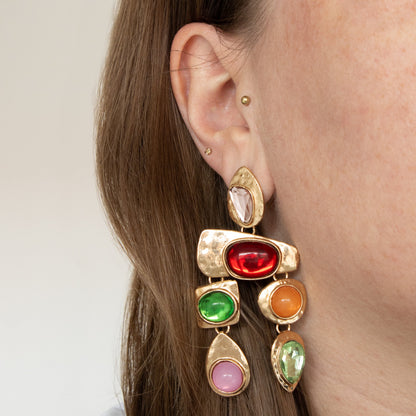 STATEMENT OORBELLEN - GOUD/MULTI