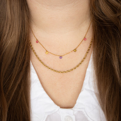 COLORFUL KETTING - GOUD