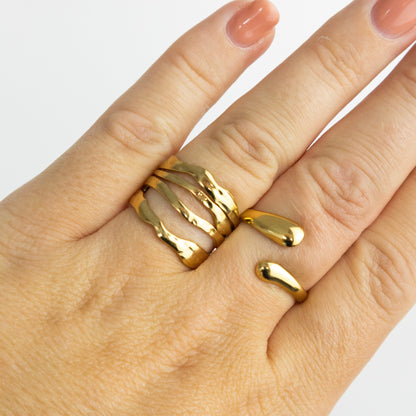 RIPPLE RING - GOUD