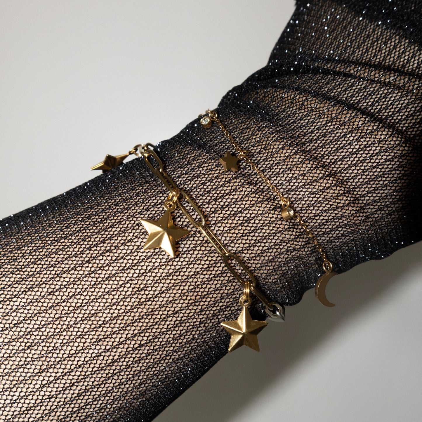 MOON & STARS ARMBAND GOUD
