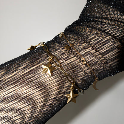 MOON & STARS ARMBAND - GOUD
