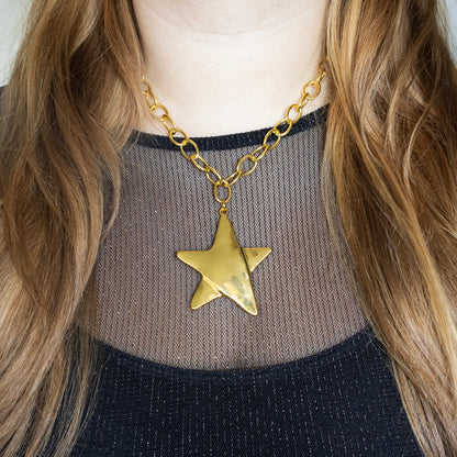 Chunky Star Necklace - Gold