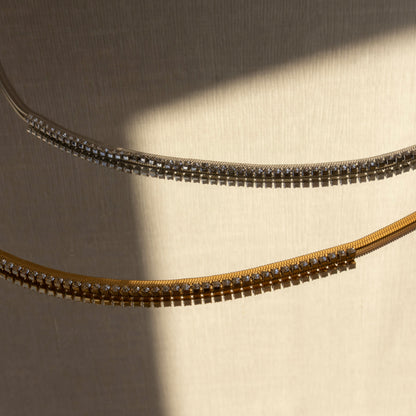 FESTIVE FLAT KETTING - GOUD
