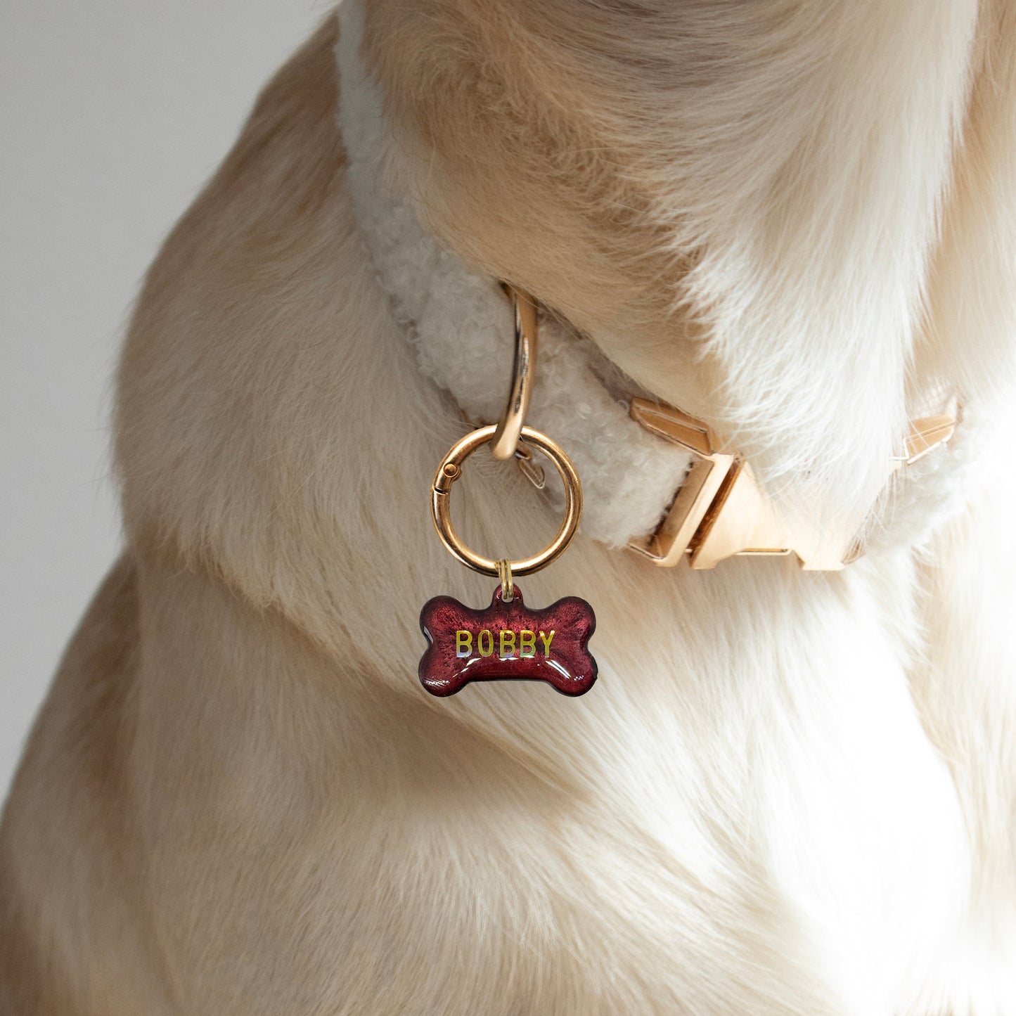 CUSTOM BONE NAME TAG - BORDEAUX