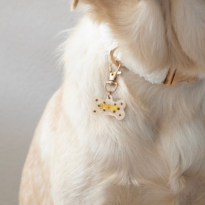 CUSTOM BONE NAME TAG - POLKADOTS