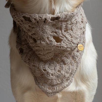 CROCHET BANDANA - BROWN