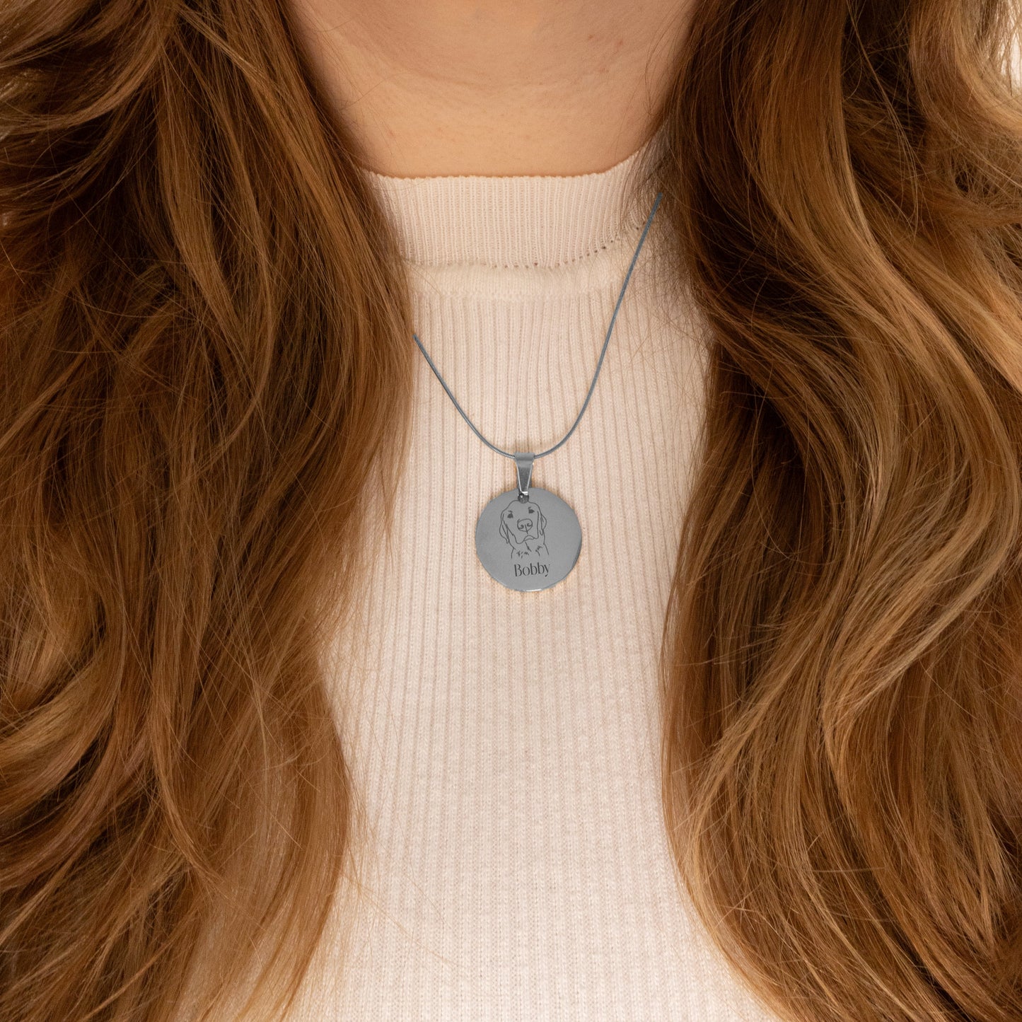 GEGRAVEERDE KETTING MET ILLUSTRATIE #2 - ZILVER