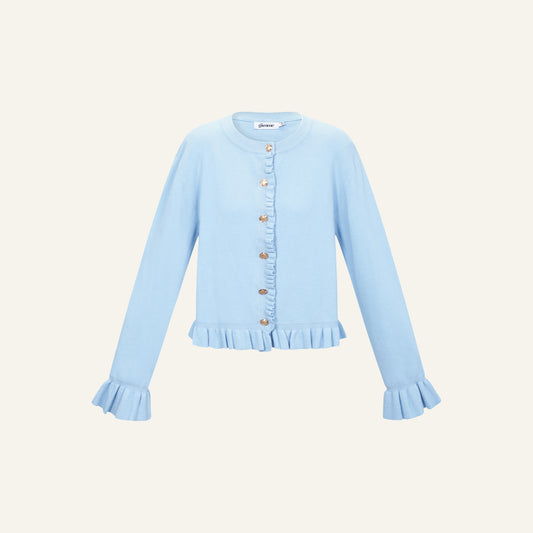 LOUNGE CARDIGAN - BLAUW