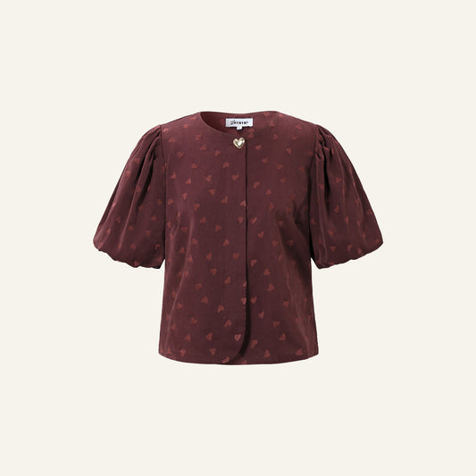 LOVE YOU BLOUSE - BORDEAUX