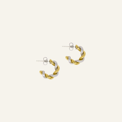 SWIRL EARRINGS - GOLD/SILVER