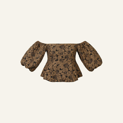 OFF-SHOULDER PUFFED TOP