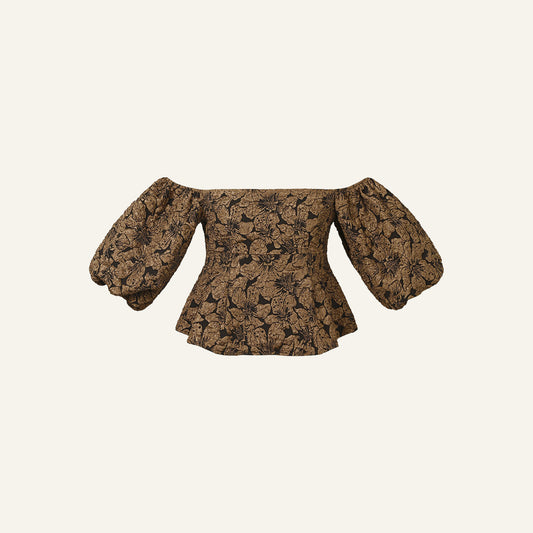 OFF-SHOULDER PUFFED TOP