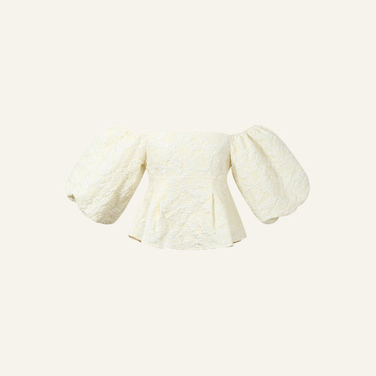 OFF-SHOULDER PUFFED TOP