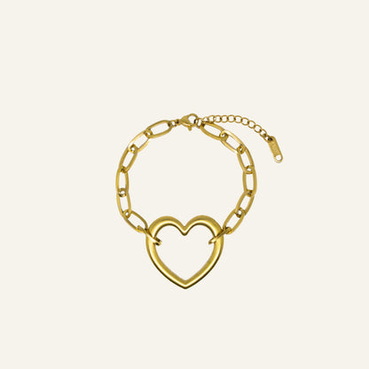 OPEN HEART BRACELET - GOLD