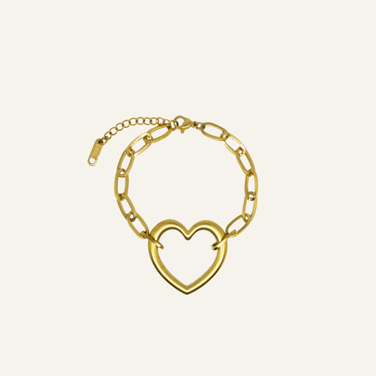 OPEN HEART ARMBAND GOUD