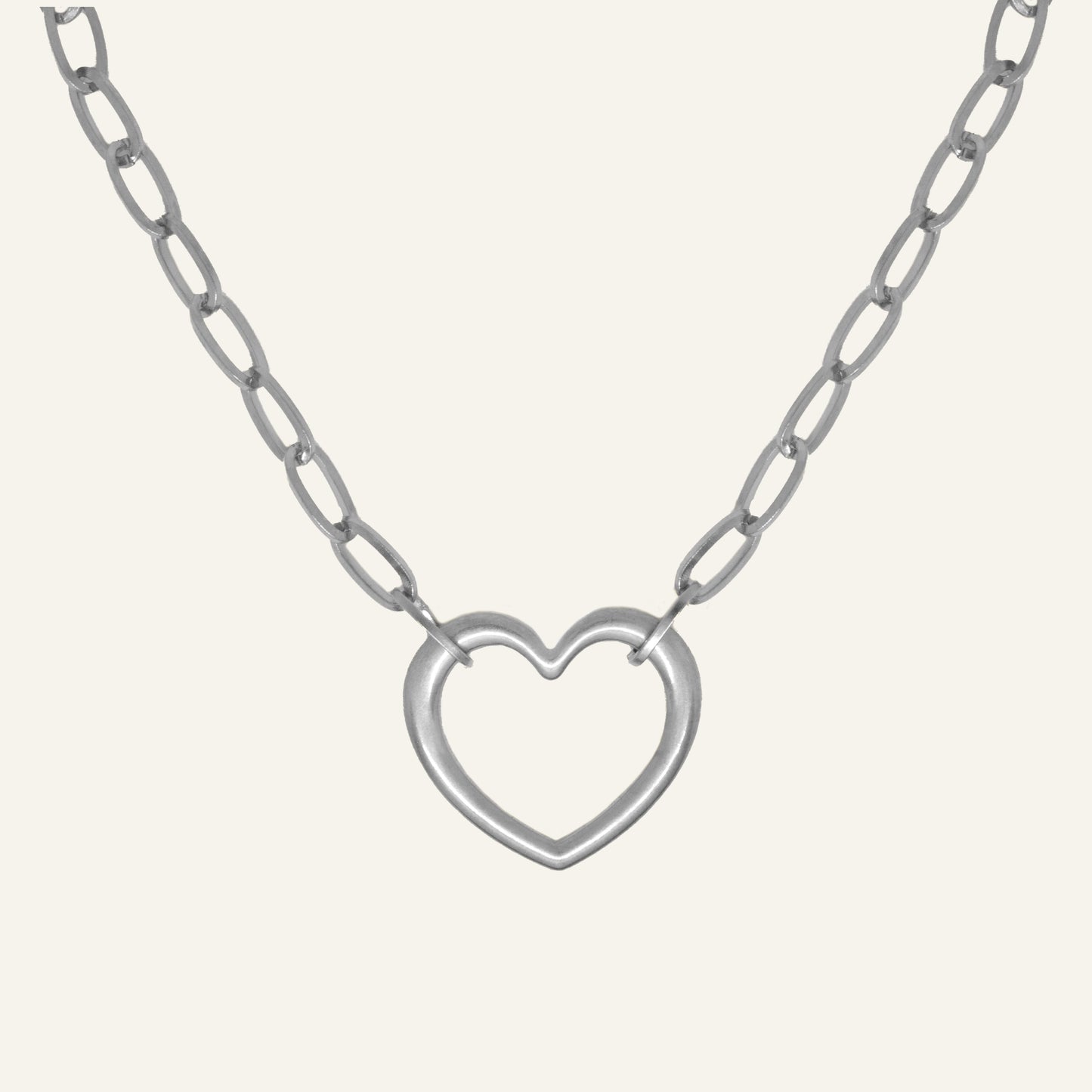 OPEN HEART KETTING ZILVER