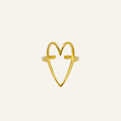 OPEN HEART RING - GOLD