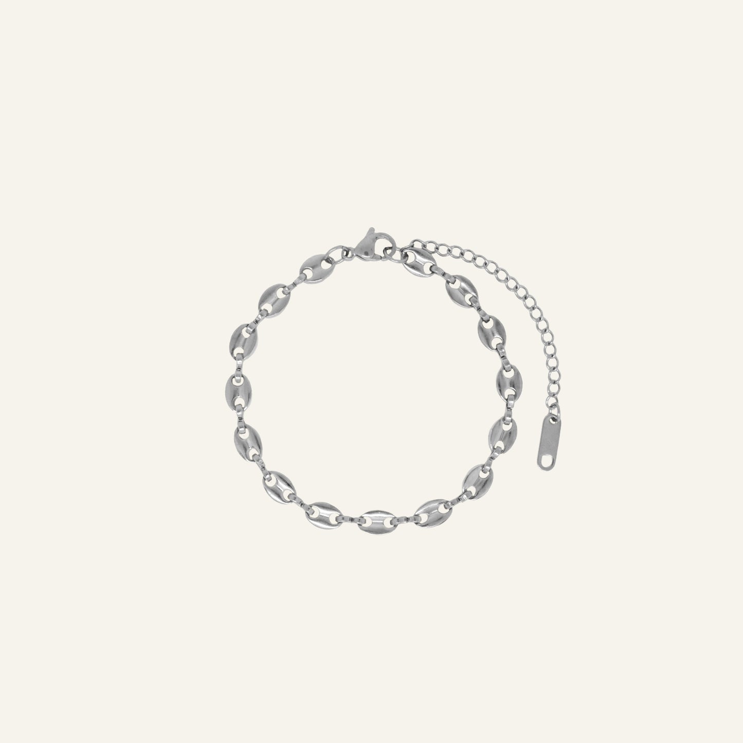 OVALS ARMBAND ZILVER