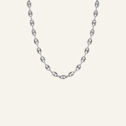 OVALS KETTING - ZILVER