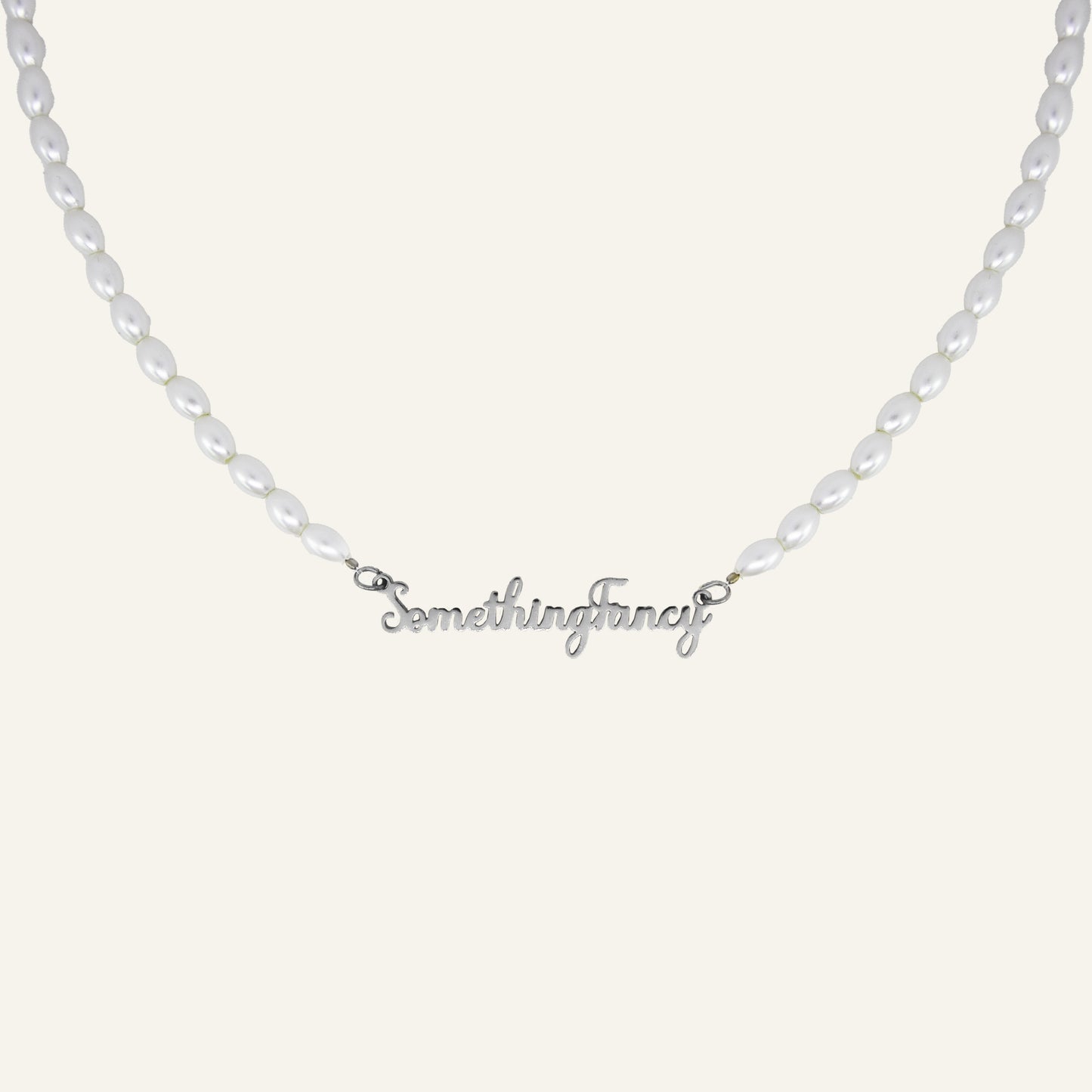 PEARLY NAAMKETTING ZILVER