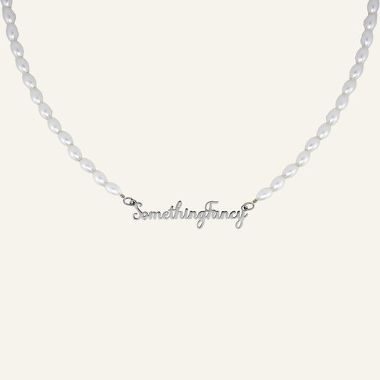 PEARLY NAAMKETTING ZILVER