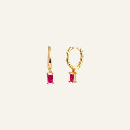 ZIRKONIA CREOLEN - GOUD/ROZE