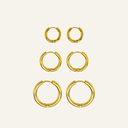 PLAIN HOOPS - GOUD