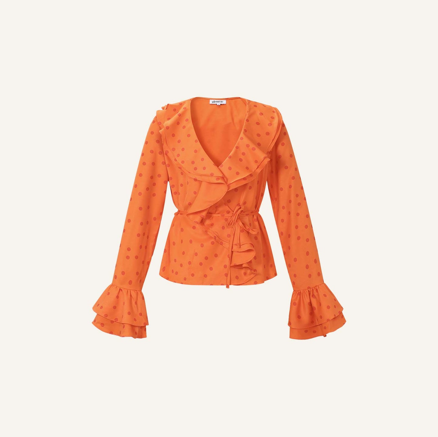 POLKA DOTS BLOUSE - ORANJE