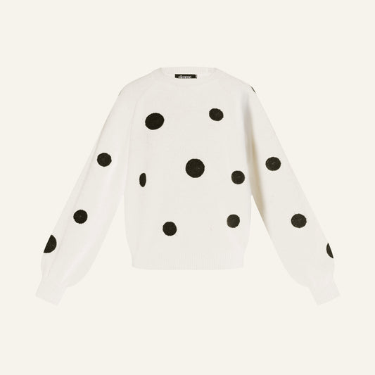 POLKA DOTS KNIT - BEIGE