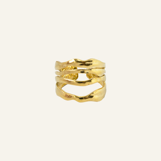 RIPPLE RING GOUD