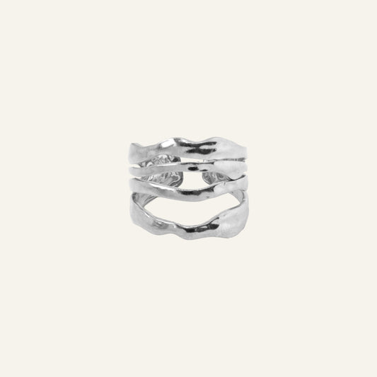 RIPPLE RING ZILVER