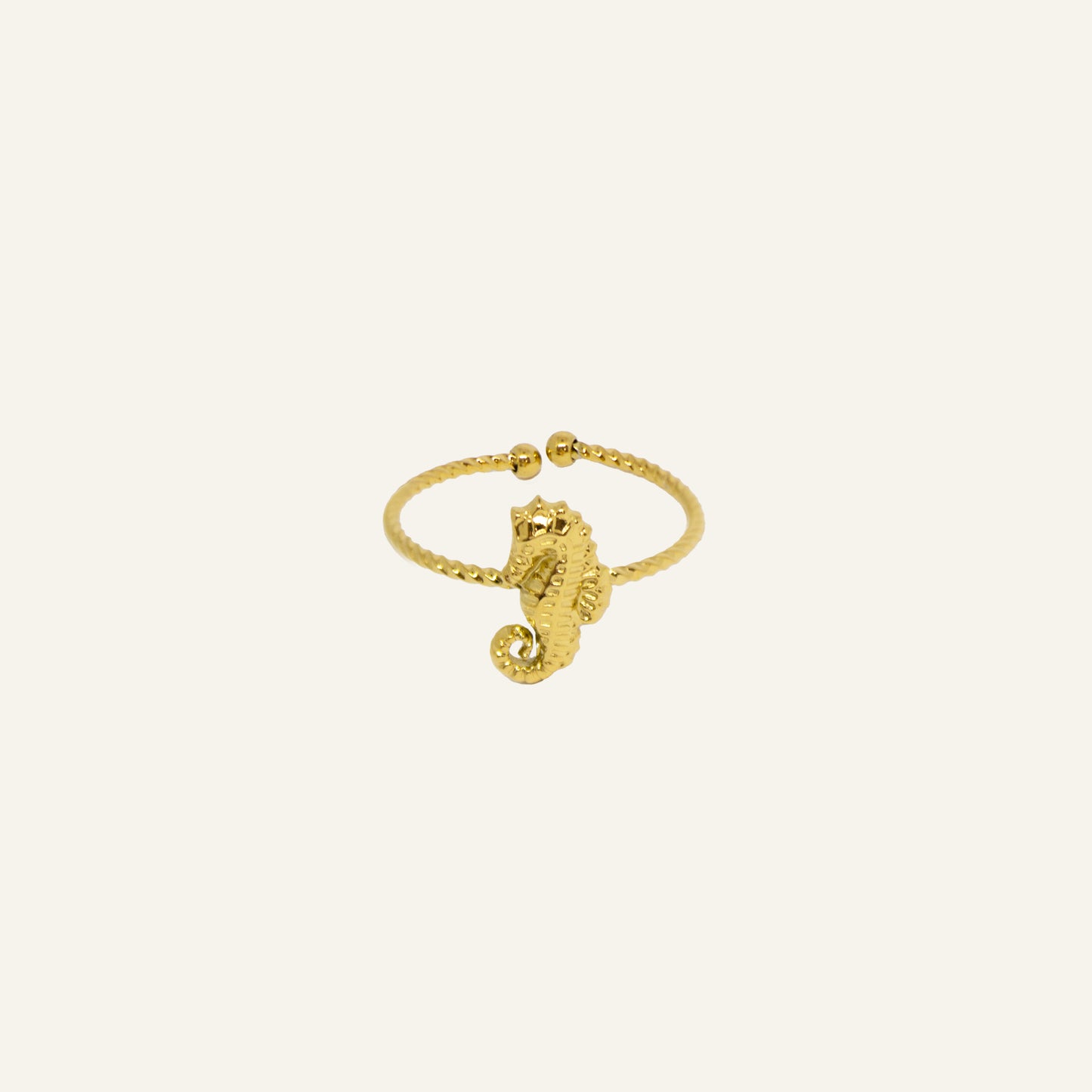 SEAHORSE RING GOUD