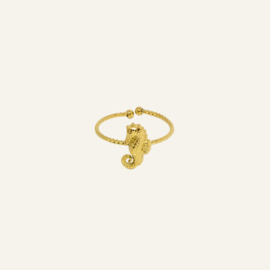 SEAHORSE RING GOUD