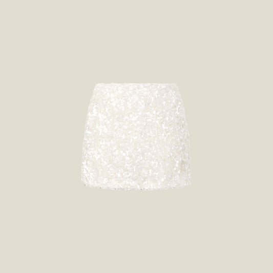 SEQUINS ROK - WIT