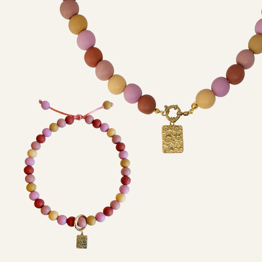 DOG & HUMOM SET - GOUD/ROZE