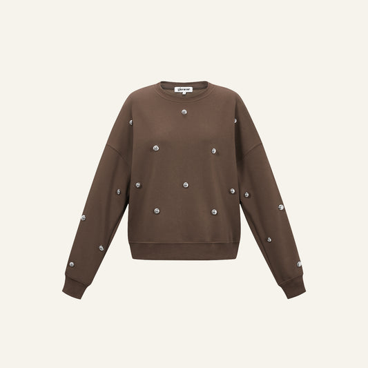 SHINY DOTS SWEATER - BRUIN