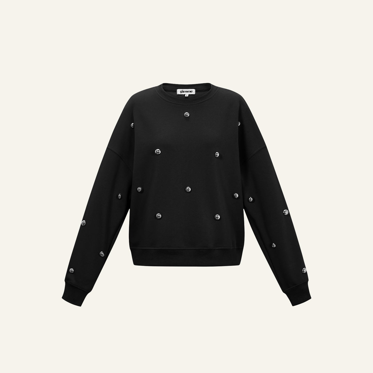 SHINY DOTS SWEATER - ZWART