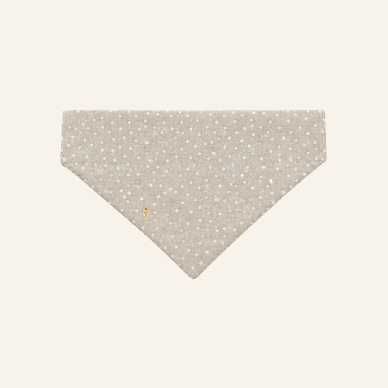 SLIDE-ON BANDANA GESTIPT - BEIGE/WIT