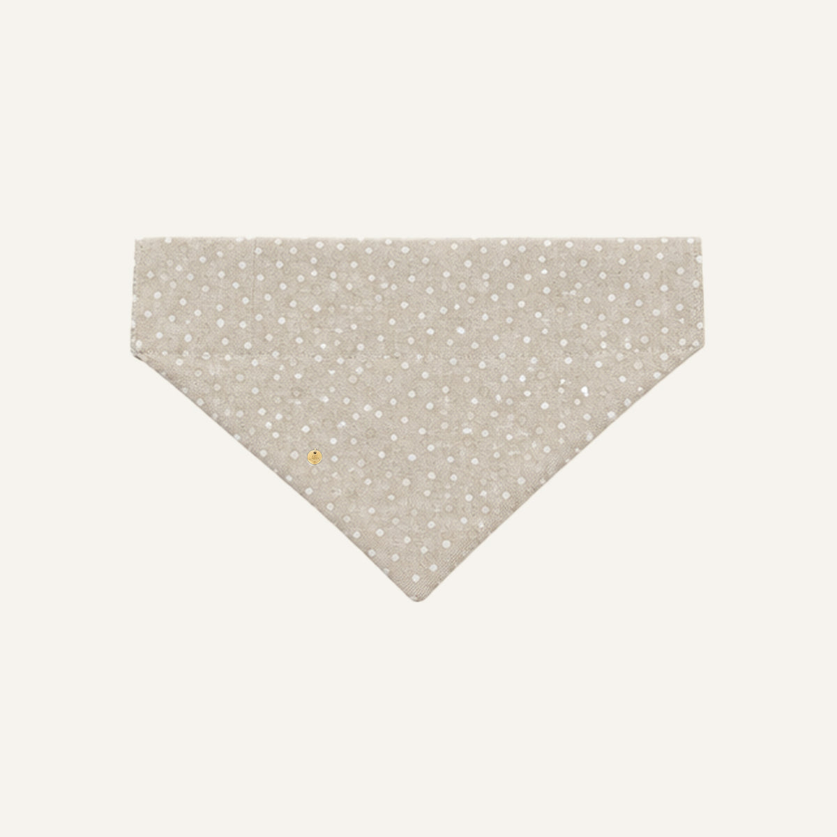 SLIDE-ON BANDANA GESTIPT - BEIGE/WIT