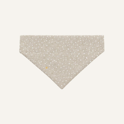 SLIDE-ON BANDANA GESTIPT - BEIGE/WIT