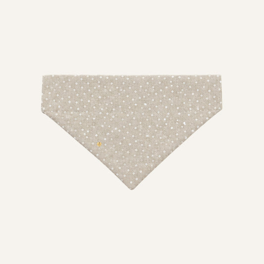 SLIDE-ON BANDANA GESTIPT - BEIGE/WIT