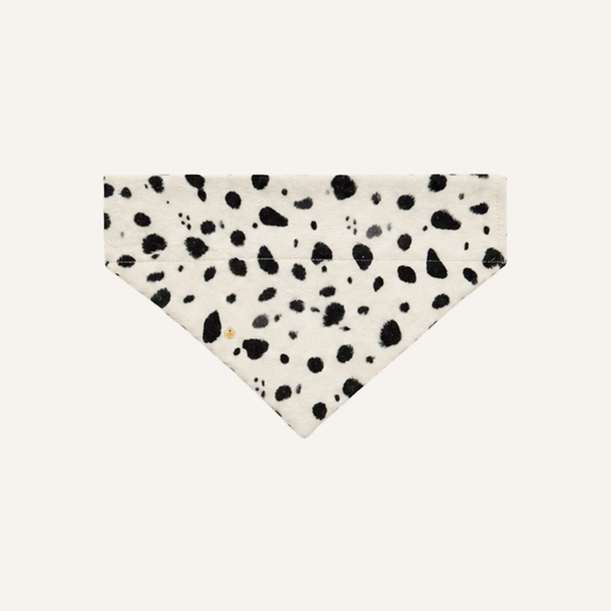 SLIDE-ON BANDANA FLUFFY DOTS - WIT/ZWART