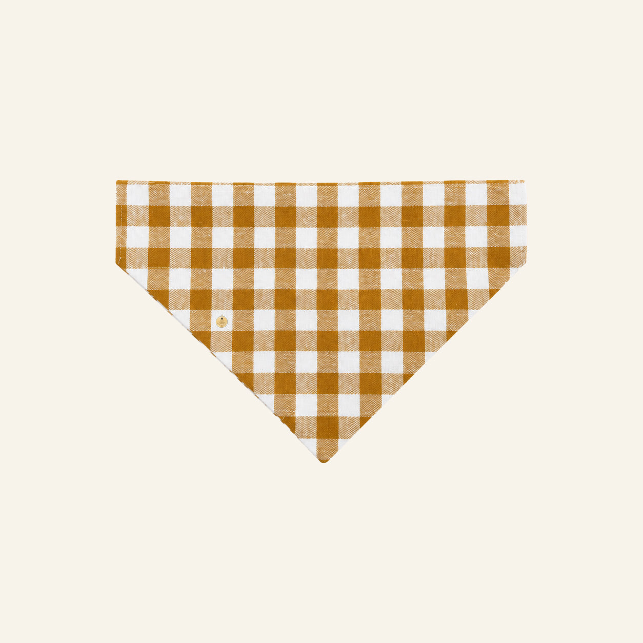 SLIDE-ON BANDANA GEBLOKT - OKER/WIT