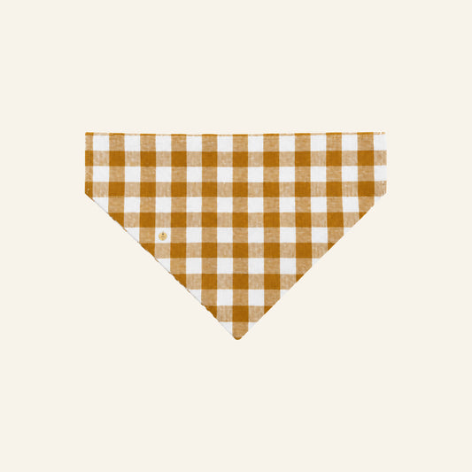 SLIDE-ON BANDANA GEBLOKT - OKER/WIT
