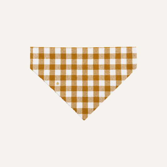 SLIDE-ON BANDANA GEBLOKT - OKER/WIT