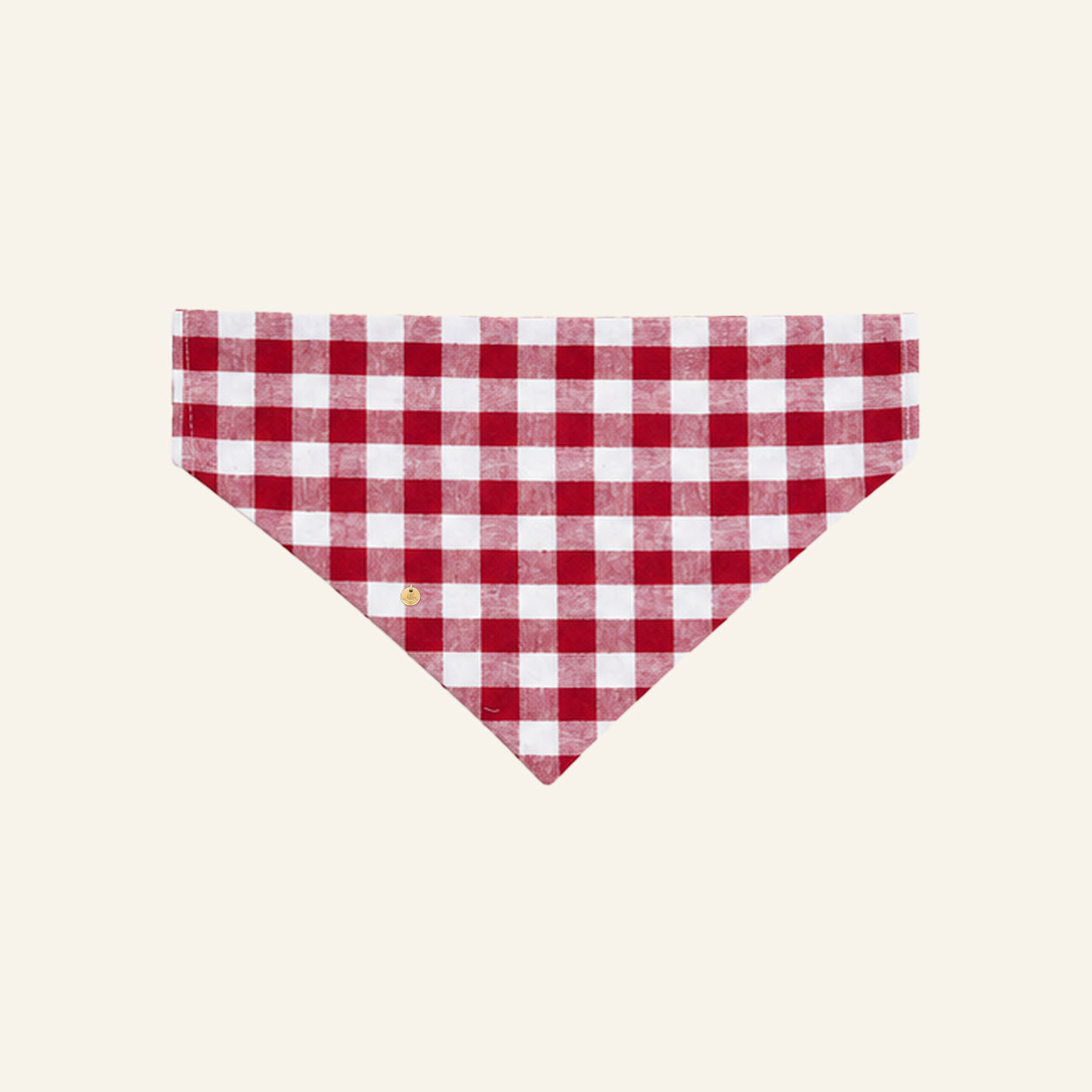 SLIDE-ON BANDANA GEBLOKT - ROOD/WIT