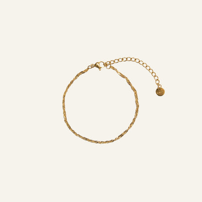 SMALL TWIST ARMBAND - GOUD