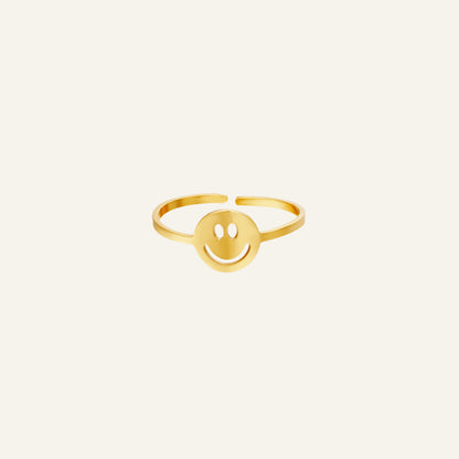 SMILEY RING - GOUD