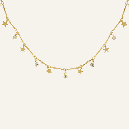 SPARKLY STARS KETTING - GOUD