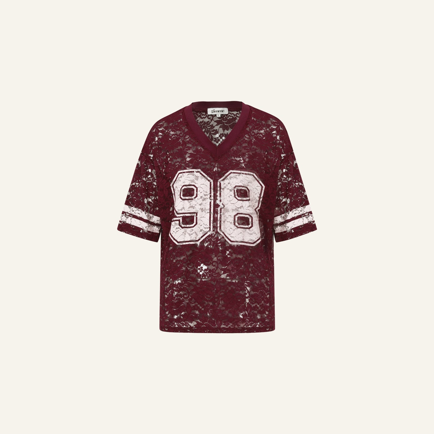 SPORTY LACE TOP - BORDEAUX